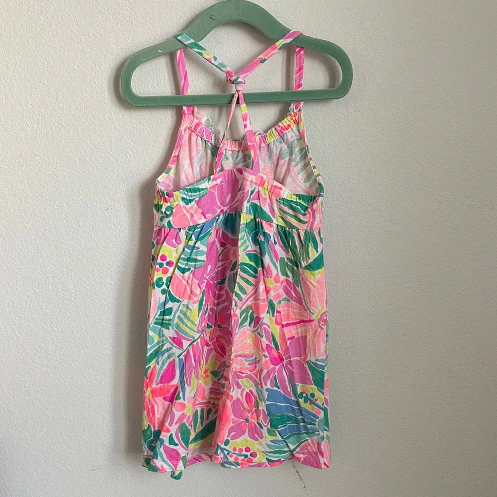 OshKosh B'gosh Pink Floral Sundress with Green and Blue Accents